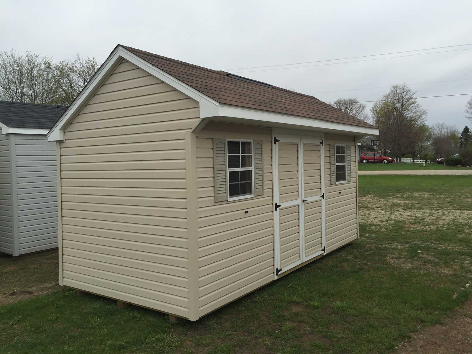 Vinyl Carriage House Shed | Cedar Rock Barns