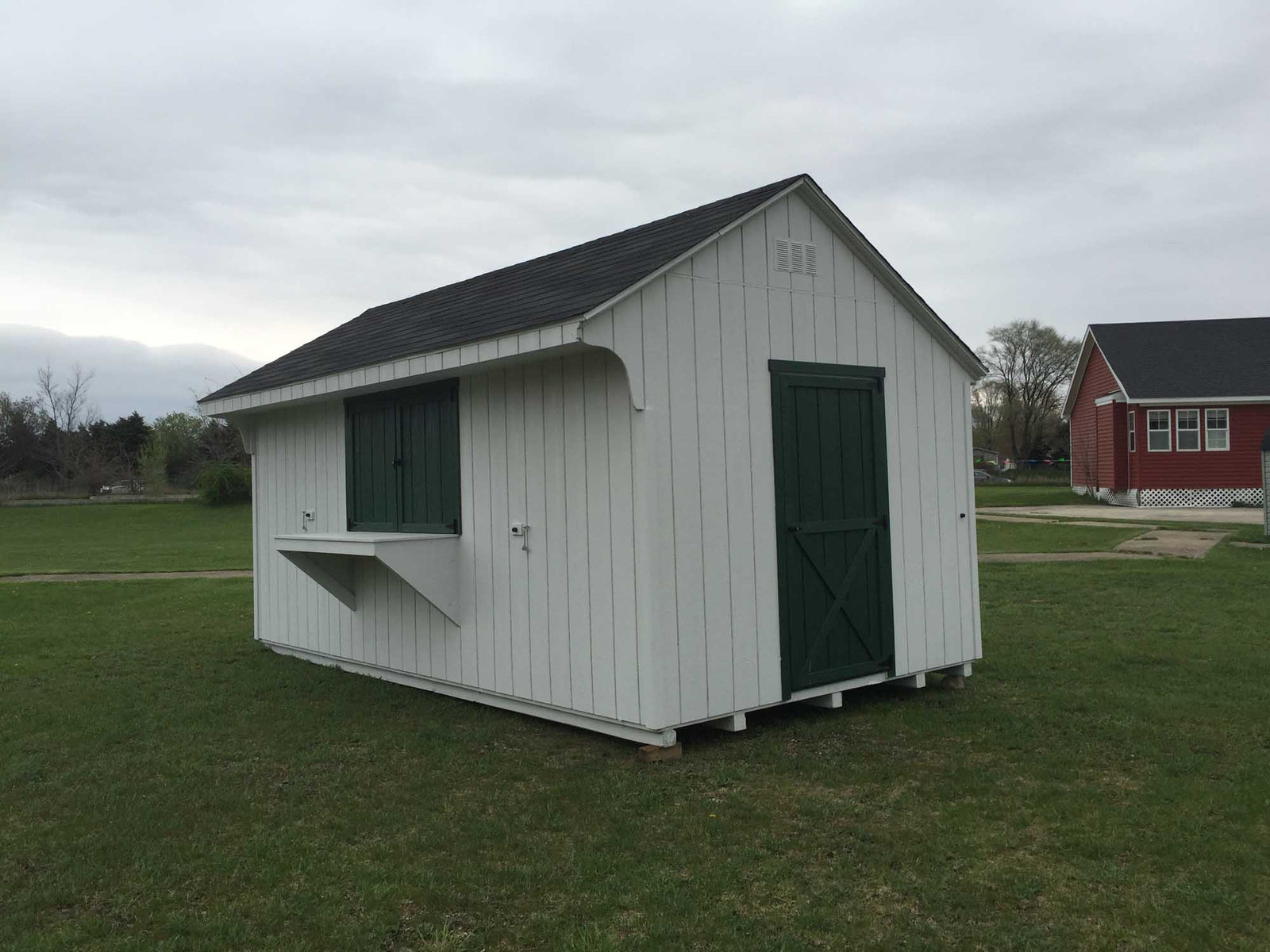 Painted Carriage House Shed | Cedar Rock Barns