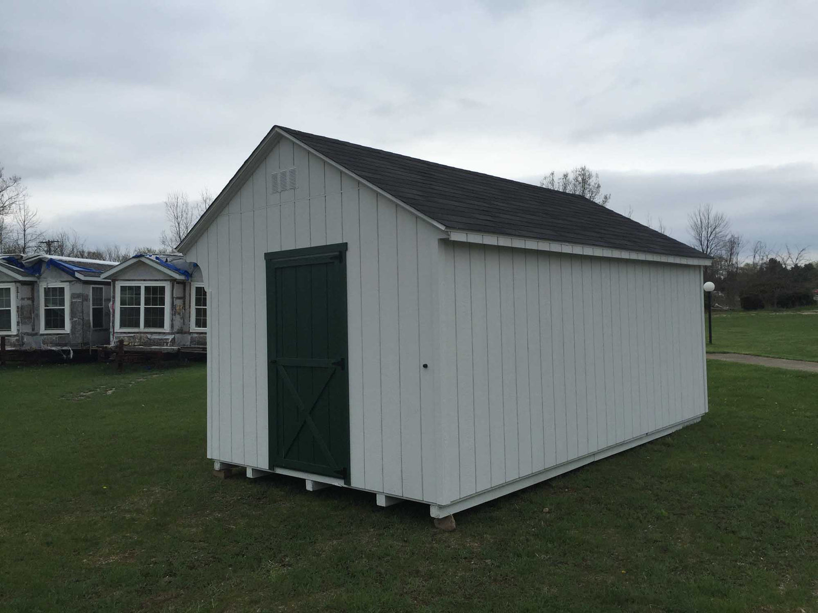 Painted Carriage House Shed | Cedar Rock Barns