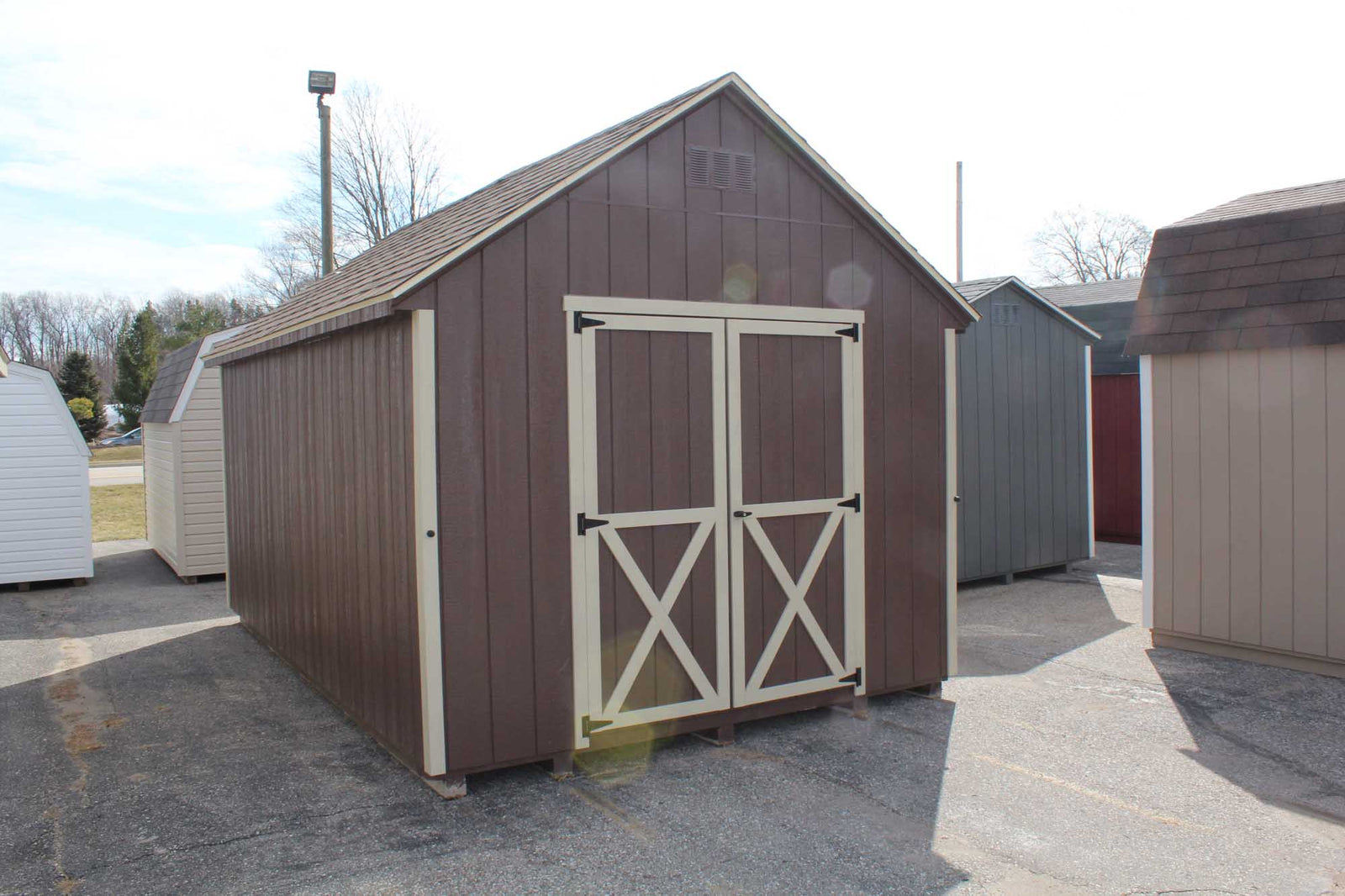 Painted Chalet Shed | Cedar Rock Barns