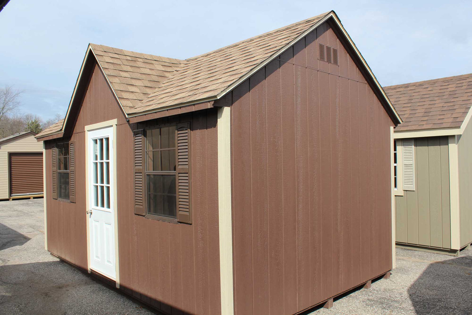 Painted Chalet Shed | Cedar Rock Barns