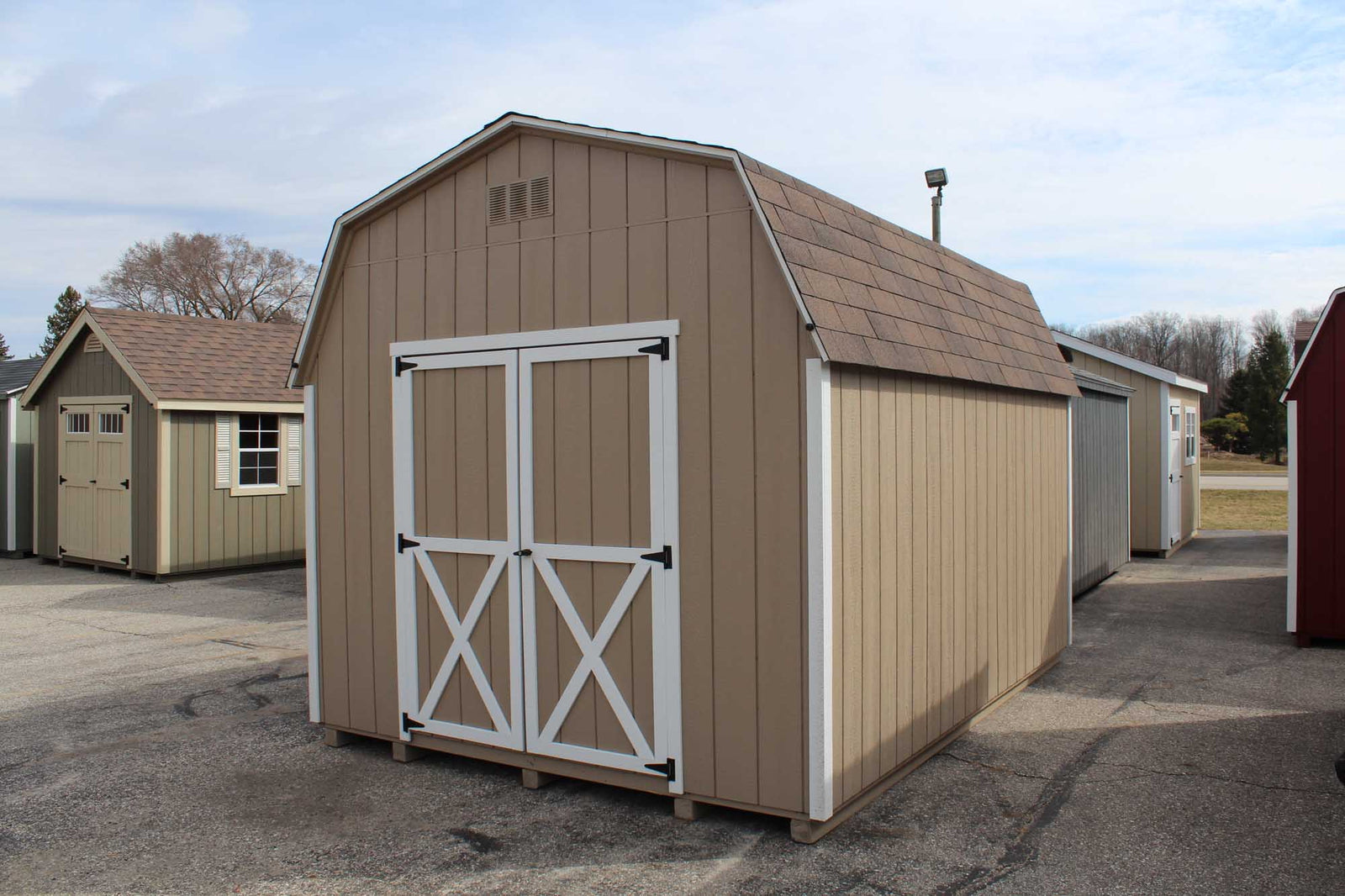 Painted High Barn Shed | Cedar Rock Barns
