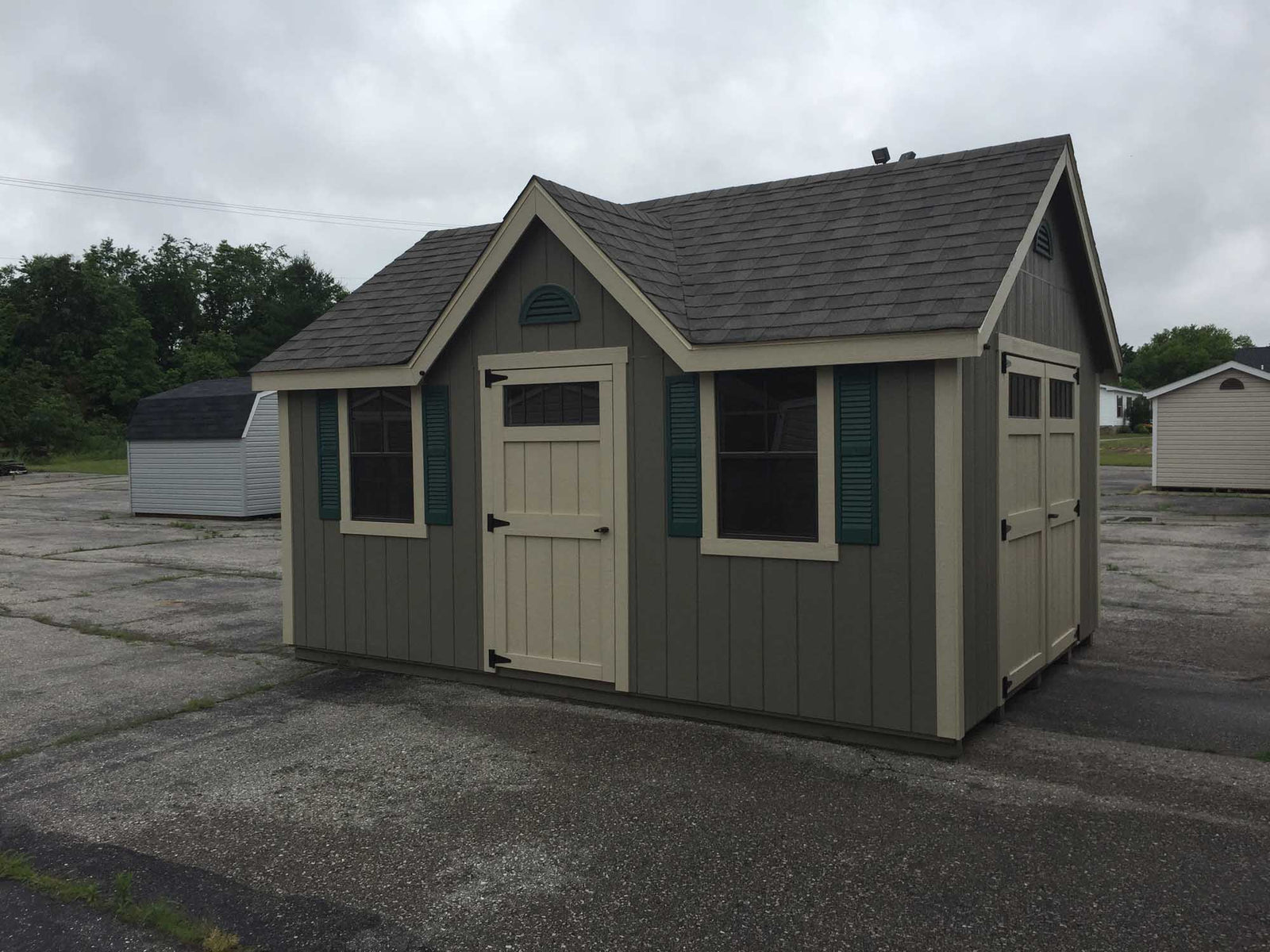 Painted Chalet Deluxe Shed | Cedar Rock Barns