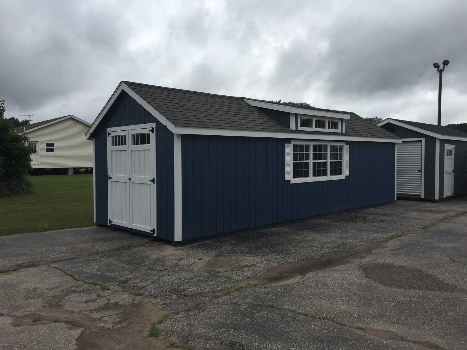 Painted Cape Cod Deluxe Shed | Cedar Rock Barns