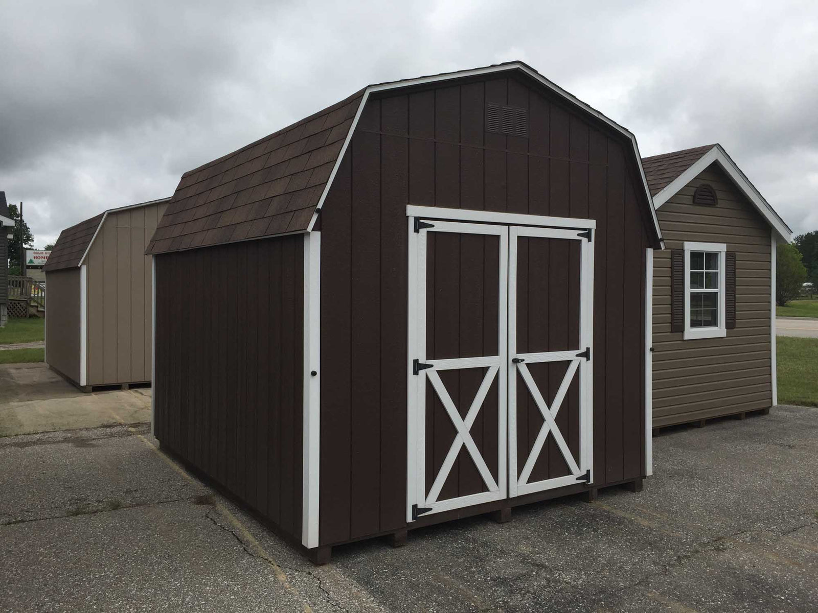 Painted High Barn Shed | Cedar Rock Barns
