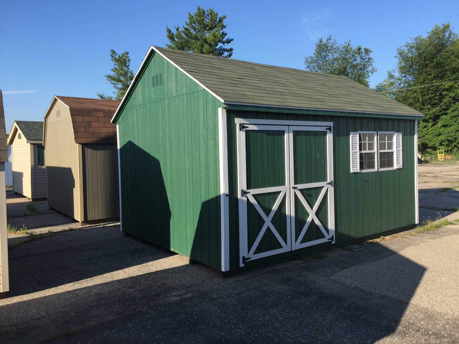 Painted Cape Cod Shed | Cedar Rock Barns