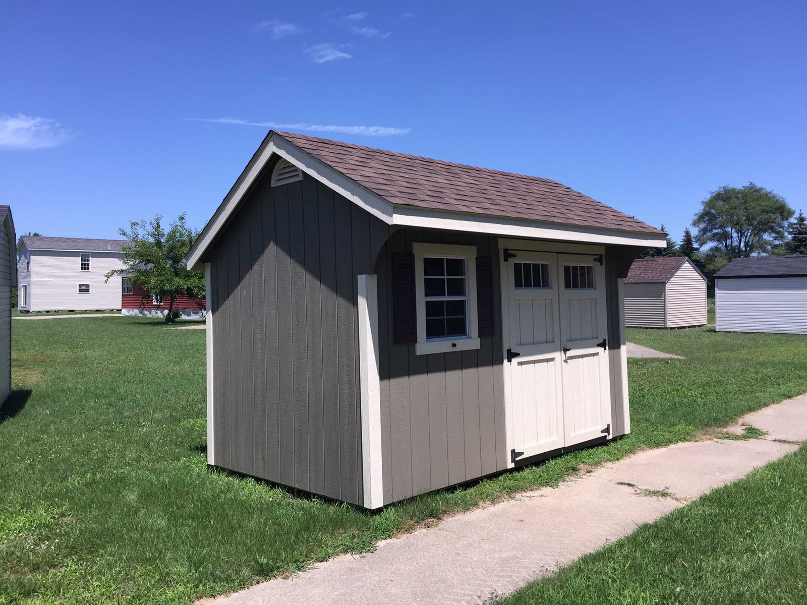 Painted Carriage House Deluxe Shed | Cedar Rock Barns