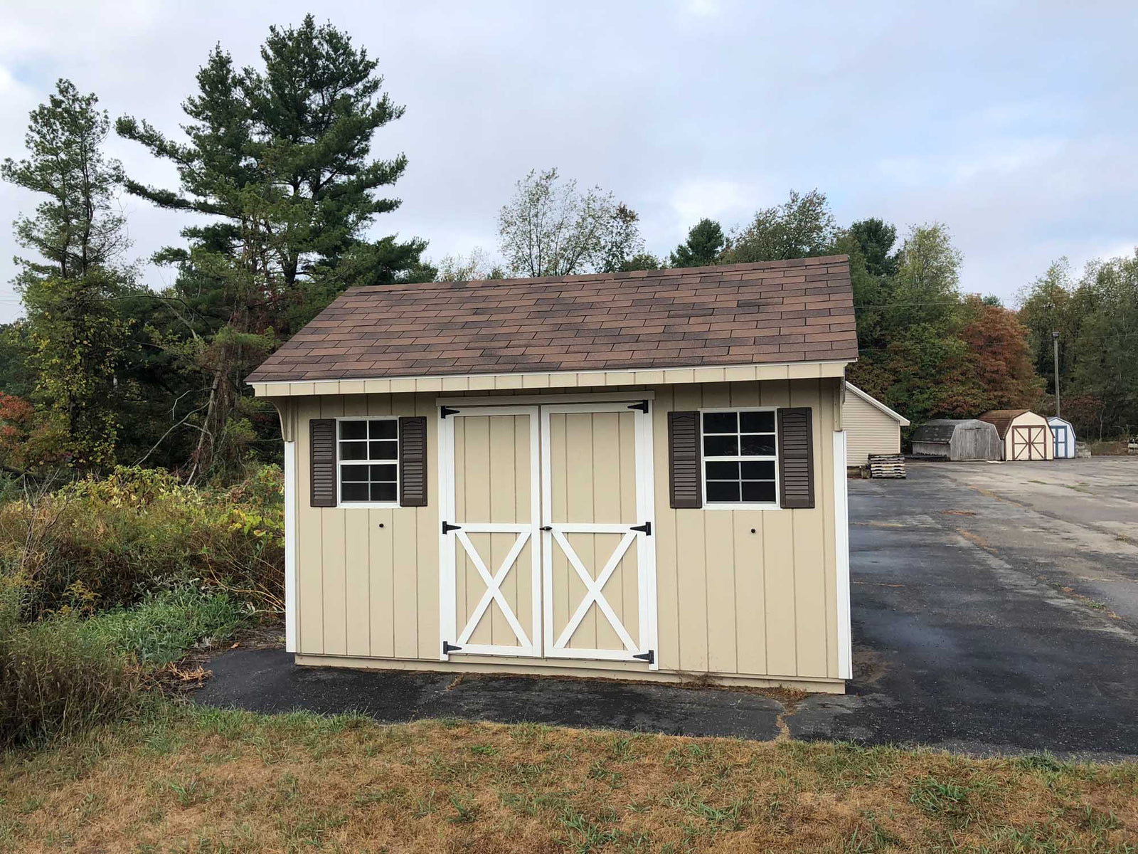 Painted Carriage House Shed | Cedar Rock Barns
