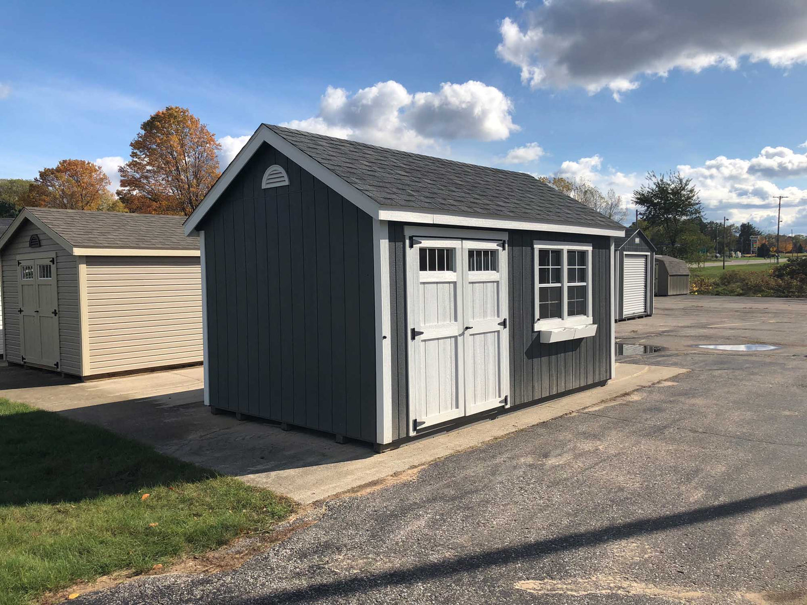 Painted Cape Cod Deluxe Shed | Cedar Rock Barns