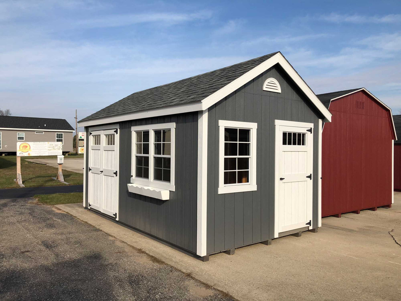 Painted Cape Cod Deluxe Shed | Cedar Rock Barns