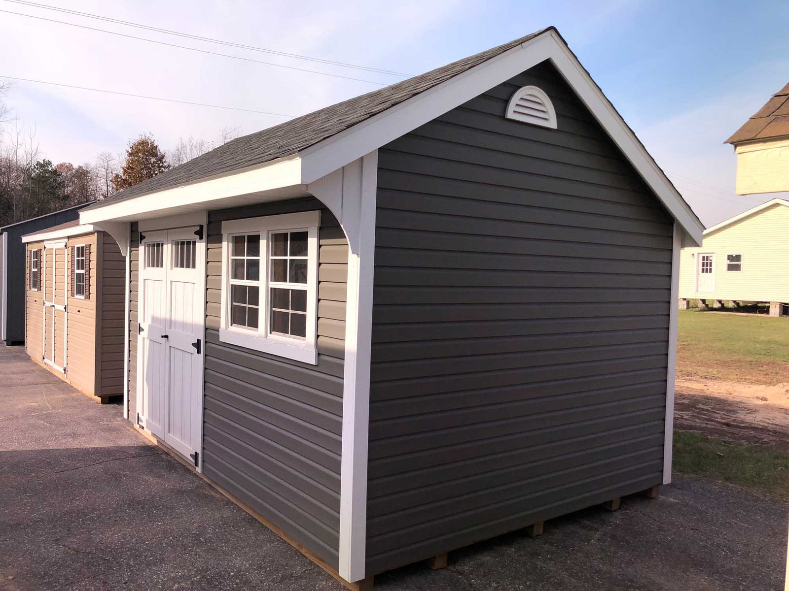 Vinyl Carriage House Deluxe Shed | Cedar Rock Barns