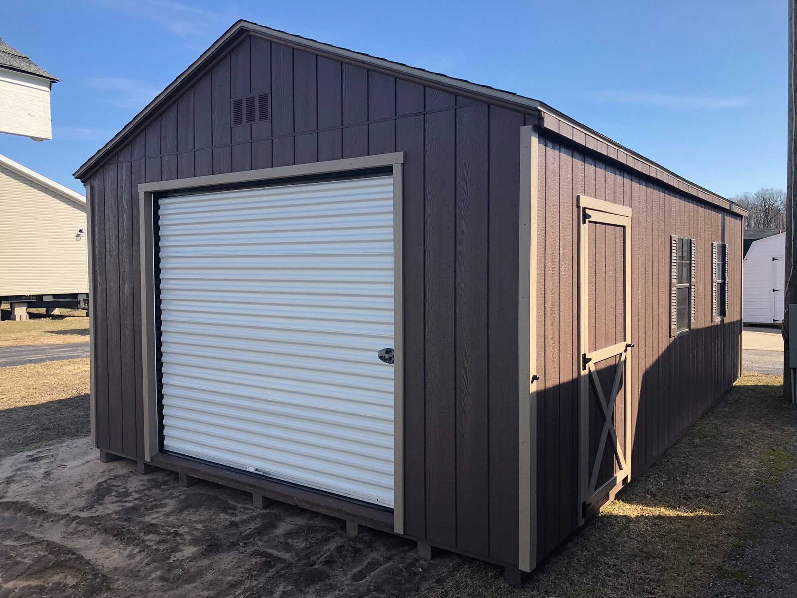 Painted Garage Shed | Cedar Rock Barns