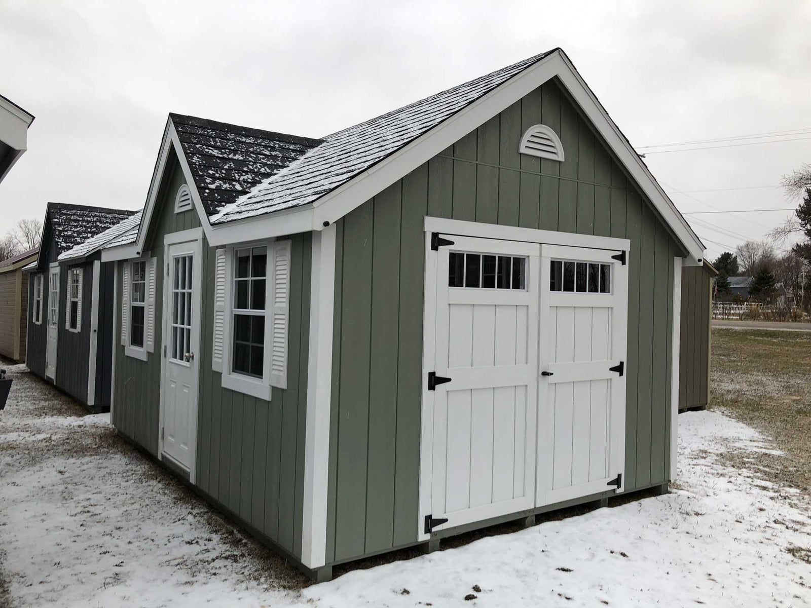 Painted Chalet Deluxe Shed | Cedar Rock Barns