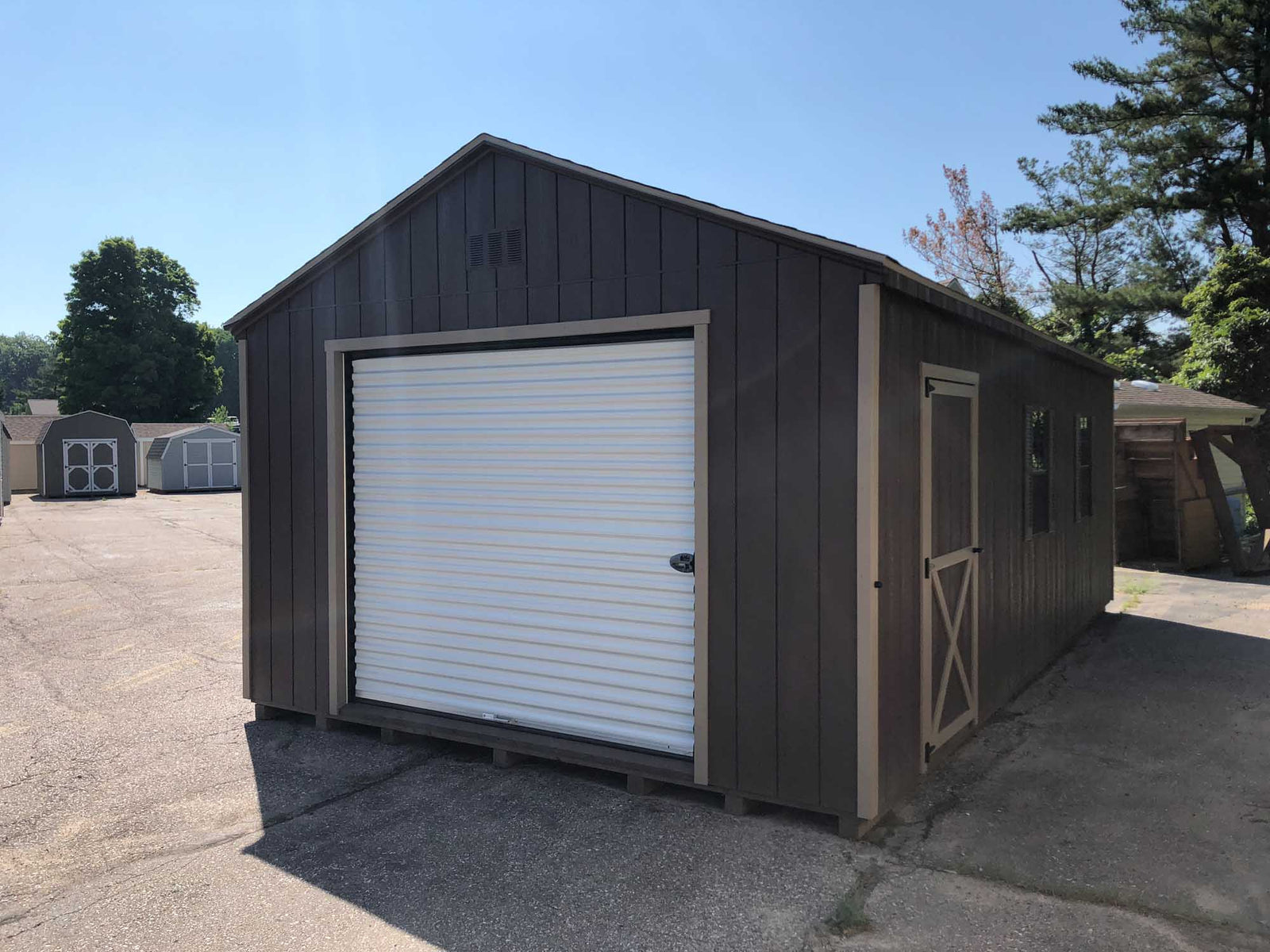 Painted Garage Shed | Cedar Rock Barns