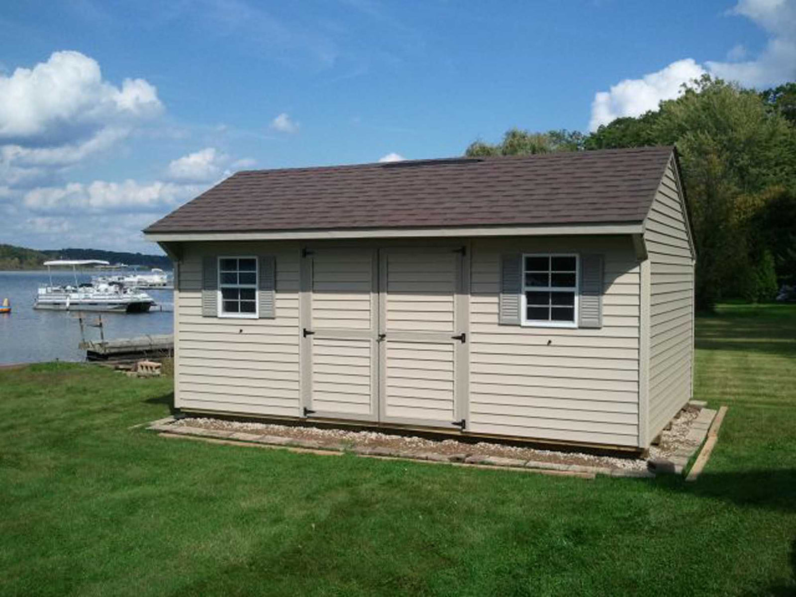 Vinyl Carriage House Shed | Cedar Rock Barns
