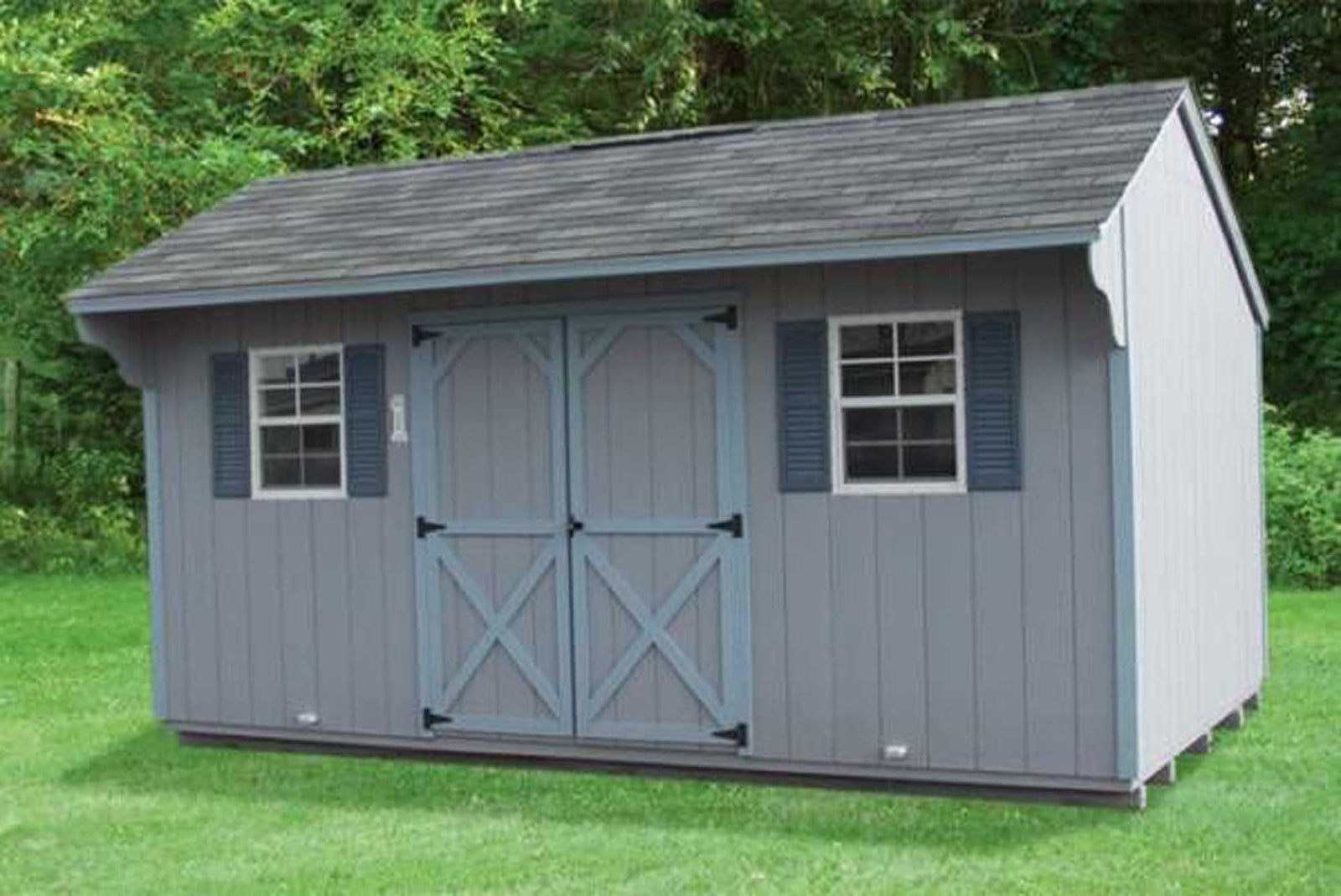 Painted Carriage House Shed | Cedar Rock Barns