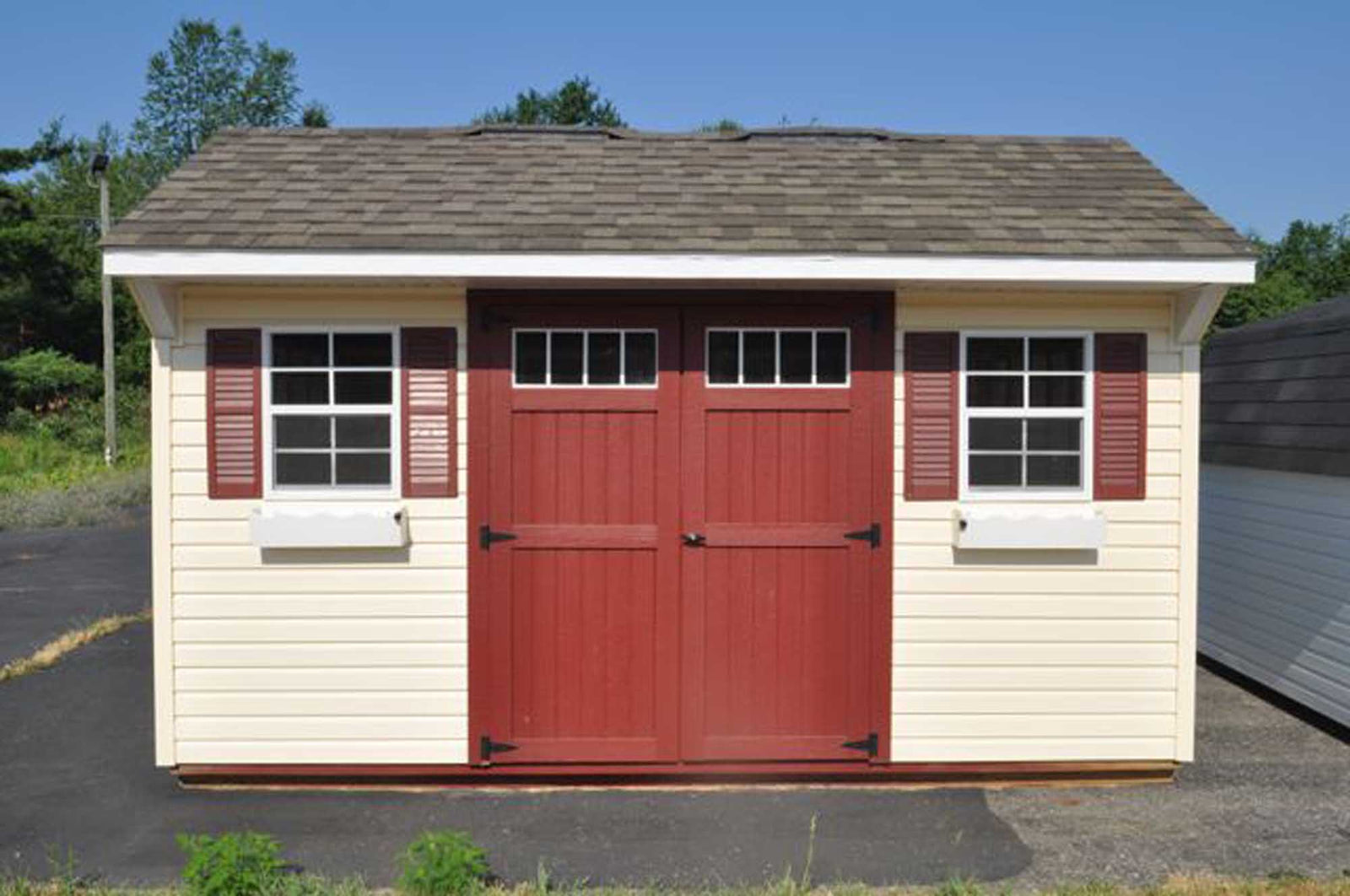 Vinyl Carriage House Deluxe Shed | Cedar Rock Barns