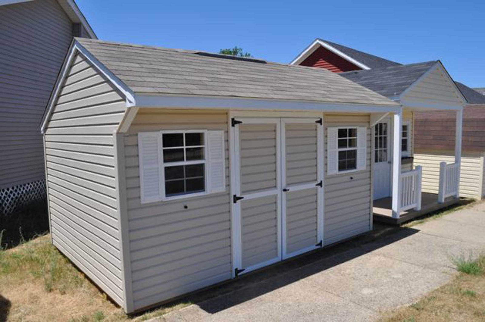 Vinyl Carriage House Shed | Cedar Rock Barns
