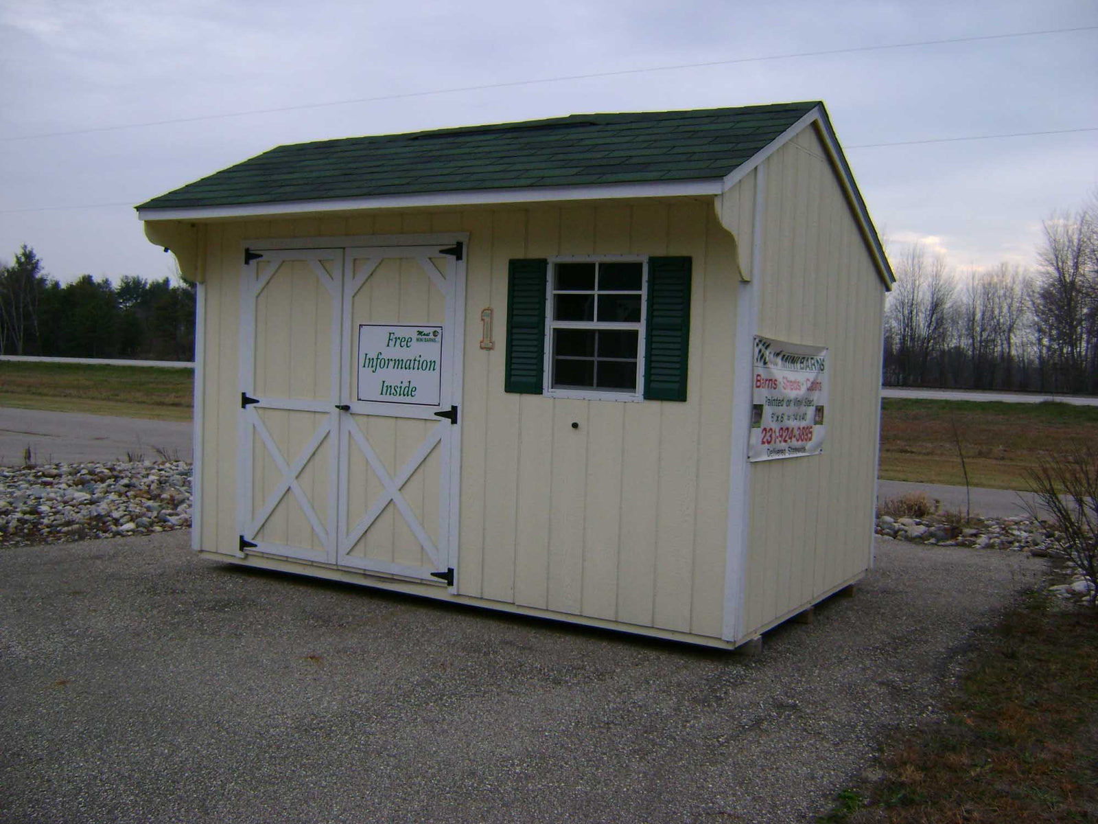 Painted Carriage House Shed | Cedar Rock Barns