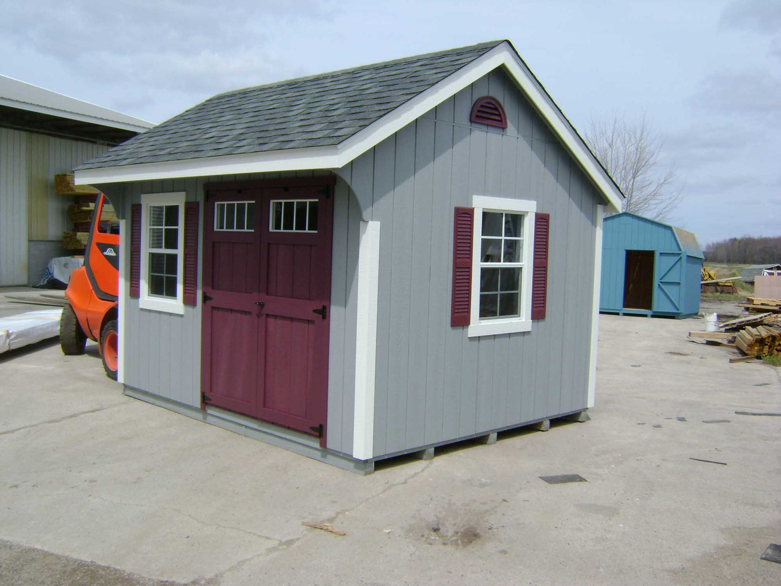 Painted Carriage House Deluxe Shed | Cedar Rock Barns
