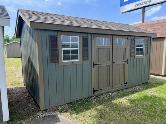 10x16 Painted Cottage Workshop w/ Deluxe - QP105