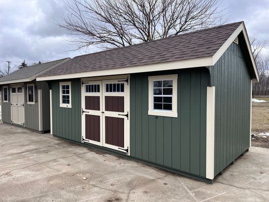 10x20 Painted Carriage House w/ Deluxe - QP519