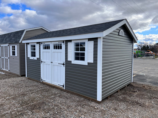 10x16 Vinyl Cottage Workshop w/ Deluxe - QP126